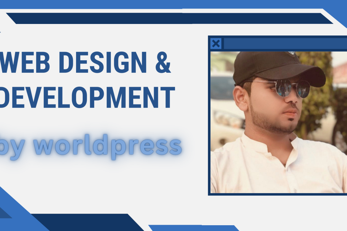 White Dusk Blue And Nile Blue Geometric Web Design And Development Presentation